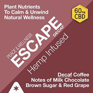 sträva escape – hemp oil infused decaf coffee